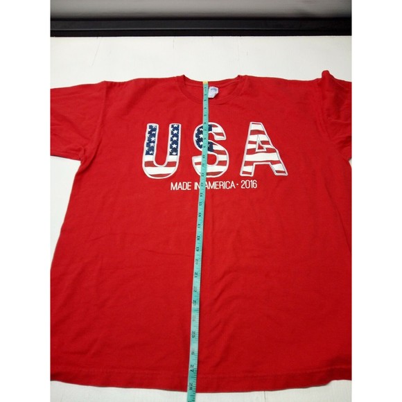 Made In The USA MADE IN AMERICA 2016 Men's T-Shirt RED XL Short Sleeve - Picture 2 of 5